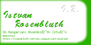 istvan rosenbluth business card